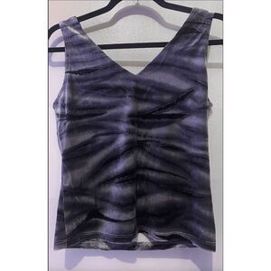 Vintage 90s Y2K - TAMPA Velvet Tiger Metallic Stripe Tank Top 🕷️